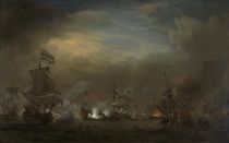 Seeschlacht vor Texel, 21.8.1673 / Gemälde v. v.d.Velde d.J. von klassik art