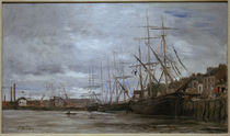 Boudin / Harbour with Sailing Boats by klassik art