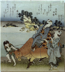 Hokusai, Blick auf Koshigoe / Farbholzschnitt von klassik art