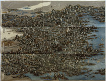 Landkarte von China / Farbholzschnitt von Hokusai, um 1840 by klassik art