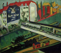 E.L.Kirchner / Tram and Railway by klassik art