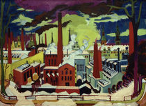 Chemnitz, Maschinenfabrik / Gemälde von E.L.Kirchner von klassik art