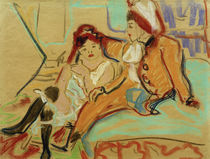 E.L.Kirchner, Zwei Mädchen auf einem Diwan von klassik art