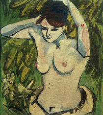 E.L.Kirchner, Halbakt mit erhobenen Armen von klassik art