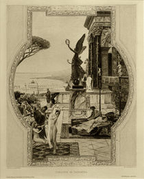 nach Klimt, Das antike Theater in Taormina / Radierung von klassik art