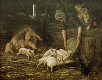 M.Liebermann, Hog House / Painting, 1888 by klassik art