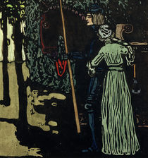 The Farewell / W. Kandinsky / Woodcut 1907 by klassik art