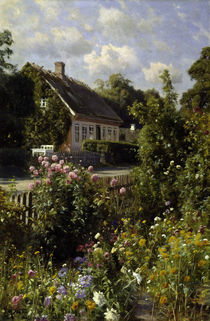 Peder Mørk Mønsted, Garden in Bloom by klassik art