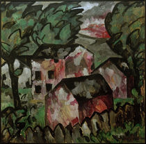 K.Malewitsch, Landschaft mit drei roten Häusern von klassik art