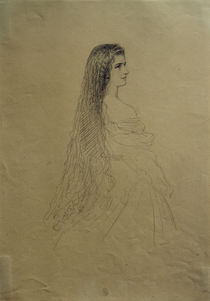 Kaiserin Elisabeth / Zeichnung von Winterhalter von klassik art