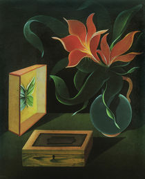 H.Hoerle, Still life with Plant and Butterfly / painting by klassik art