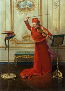 A.J.Penot, Kardinal mit Papagei by klassik art