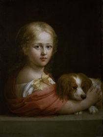 E.Loqueyssie, Mädchen mit Hund von klassik art