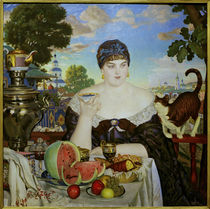 Kostodijew, Kaufmannsfrau beim Tee von klassik art
