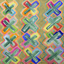 Colorful X-Pattern  by Heidi  Capitaine