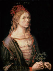 Self Portrait with a Thistle von Albrecht Dürer