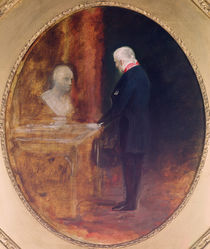 The Duke of Wellington Studying a Bust of Napoleon von Charles Robert Leslie