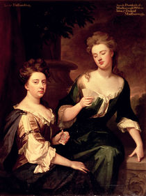 Sarah, Duchess of Marlborough playing cards with Lady Fitzharding von Godfrey Kneller