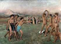 Young Spartans Exercising, c.1860 von Edgar Degas