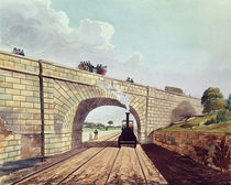 Rainhill Bridge, plate 12 from 'Liverpool and Manchester Railway' von Thomas Talbot Bury