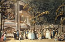 Vauxhall Gardens from Ackermann's 'Microcosm of London' by Thomas Rowlandson