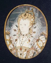 Queen Elizabeth I, c.1595-1600 von Nicholas Hilliard