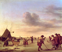 Golfers on the Ice near Haarlem von Adriaen van de Velde