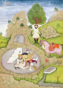 Rustam killing the White Demon by Indian School