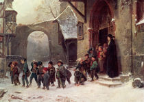 Snow Scene: Children Leaving School von Marc Louis Benjamin Vautier