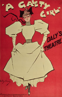 Poster advertising 'A Gaiety Girl' at the Daly's Theatre by Dudley Hardy