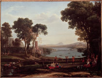 Landscape with the Marriage of Isaac and Rebekah 1648 von Claude Lorrain
