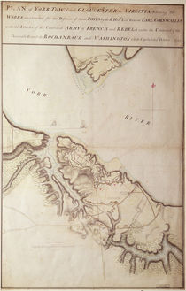 British map of the Siege of Yorktown von John Hills