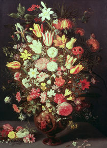 Flowers in a vase by Phillipe de Marlier