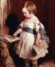 Child with a drawing by Edwin Landseer