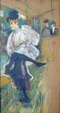 Jane Avril Dancing, c.1892 by Henri de Toulouse-Lautrec