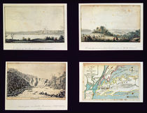 North American Scenes and a map of New York von Conleton