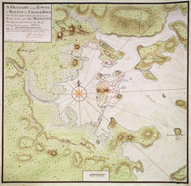 Plan of Towns of Boston and Charlestown by English School