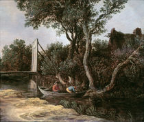 Landscape with Bridge, c.1628 von Jan Josephsz. van Goyen