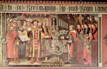 Bishop Robert Sherburne with Henry VIII c.1508-36 von Lambert Barnard