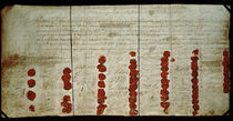 Death warrant of Charles I 29th January 1648 by English School