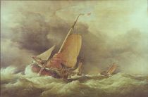Dutch Pincks Running to Anchor off Yarmouth von Edward William Cooke