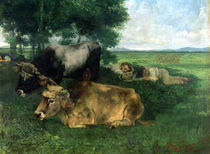 La Siesta Pendant la saison des foins by Gustave Courbet