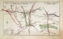 Transport map of London, c.1915 by English School