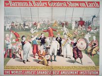 Poster advertising the Barnum and Bailey Greatest Show on Earth von American School