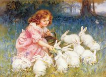 Feeding the Rabbits von Frederick Morgan
