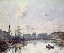 The Port of Trade, Le Havre by Eugene Louis Boudin