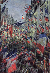 The Rue Saint-Denis, Celebration of June 30 von Claude Monet