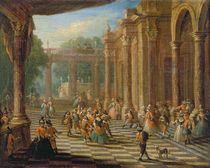 Scene at a Masked Ball by Italian School