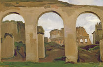 The Colosseum, seen through the Arcades of the Basilica of Constantine by Jean Baptiste Camille Corot