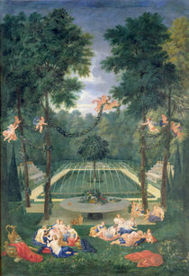 Groves of Versailles, view of the Marais with Venus and Echo von Jean the Younger Cotelle